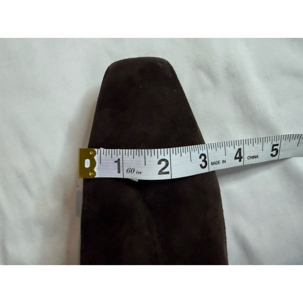 Franco Sarto Suede Ankle Boots Brown Block Heel‎ Zip Womens 6.5 Classic Bootie - Picture 10 of 13